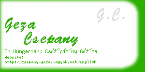 geza csepany business card